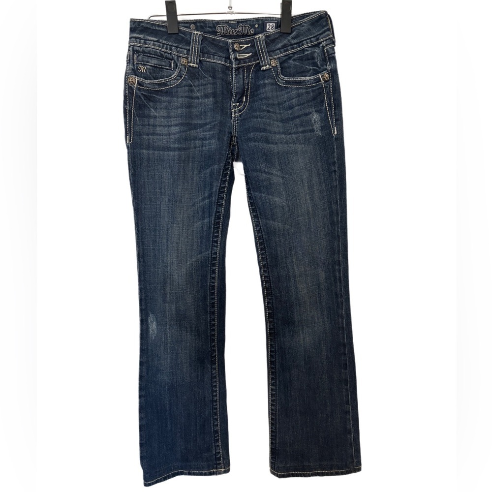 Women’s Adorable‎ Denim Miss Me Boot Cut Rhinestone Western Jeans SZ 28  JP 5046